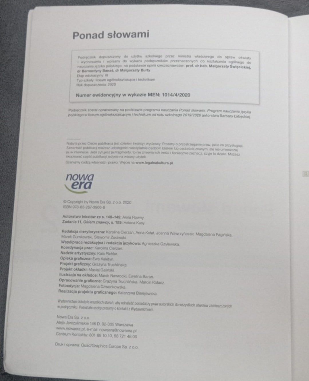 Ponad słowami klasa 2 część 2