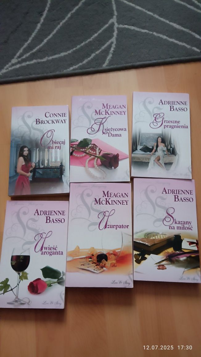 Adrienne Basso, Meagan McKinney, Connie Brockway romanse harlequiny