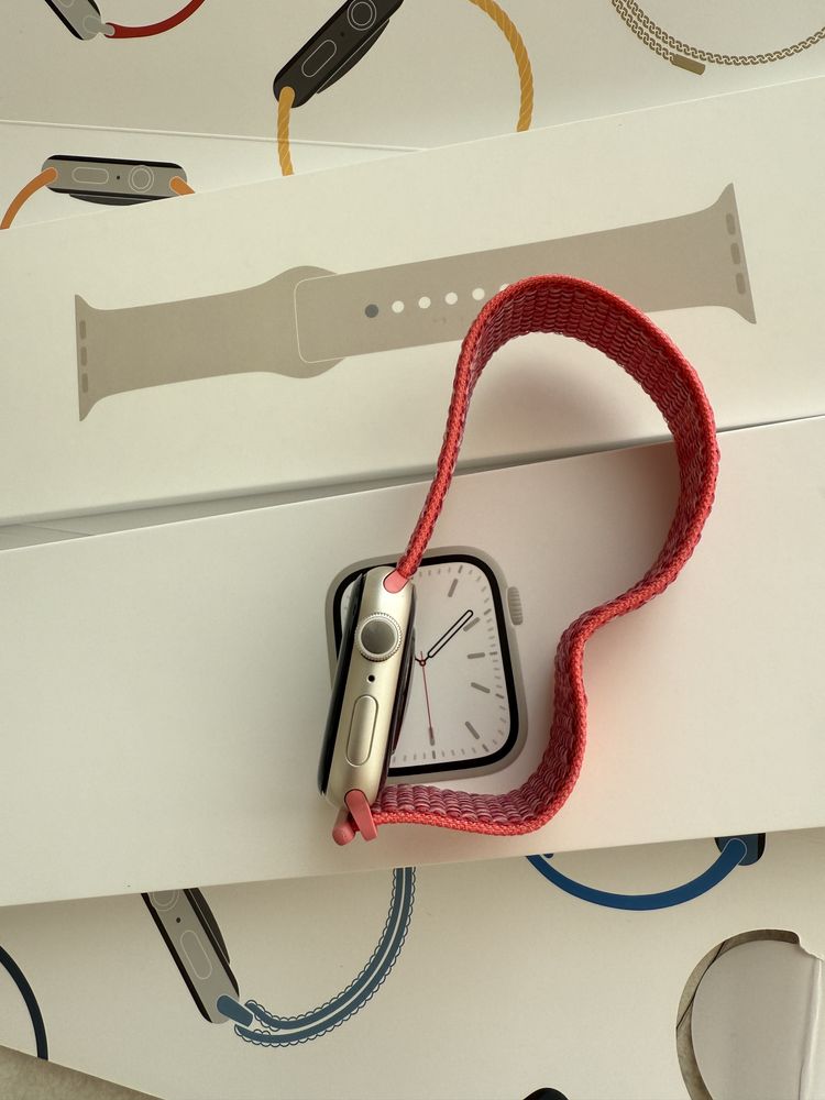 ОРИГІНАЛ Apple Watch 7 41 mm starlight повний комплект