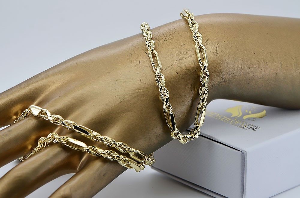 Wyjątkowy Złoty łańcuszek damski 14k Corda Figaro cc004y 3,50mm Poznań