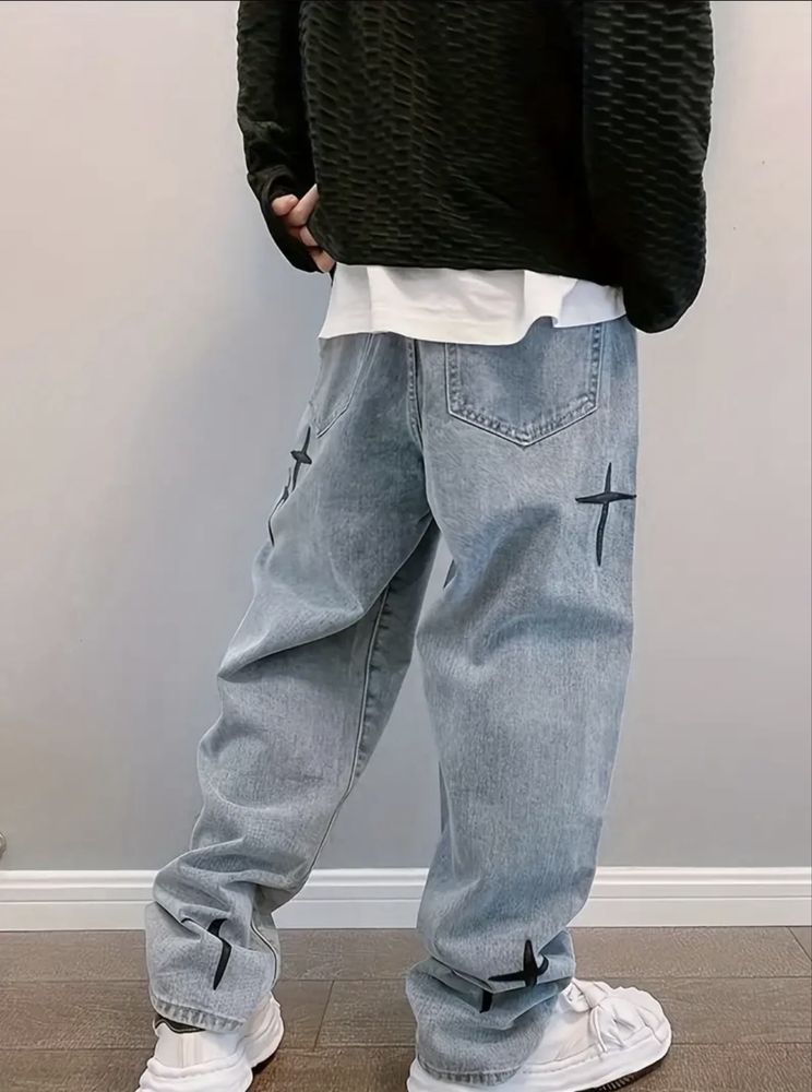 Джинси в стилі Chrome hearts штани
