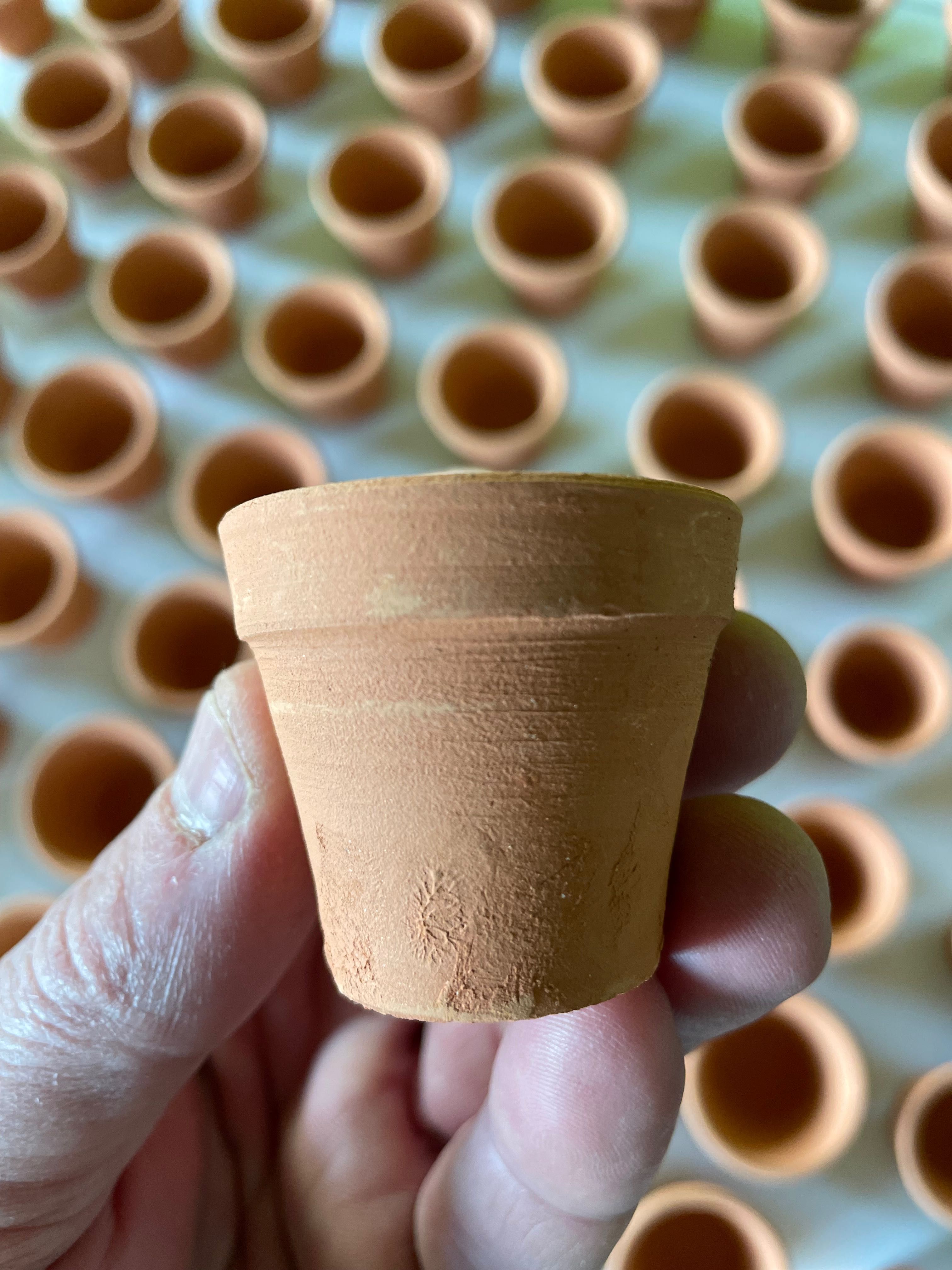 Vasos em miniatura