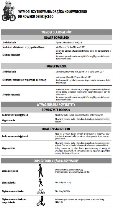 Drążek do holowania dziecka na rowerze Peruzzo Trial&Angel