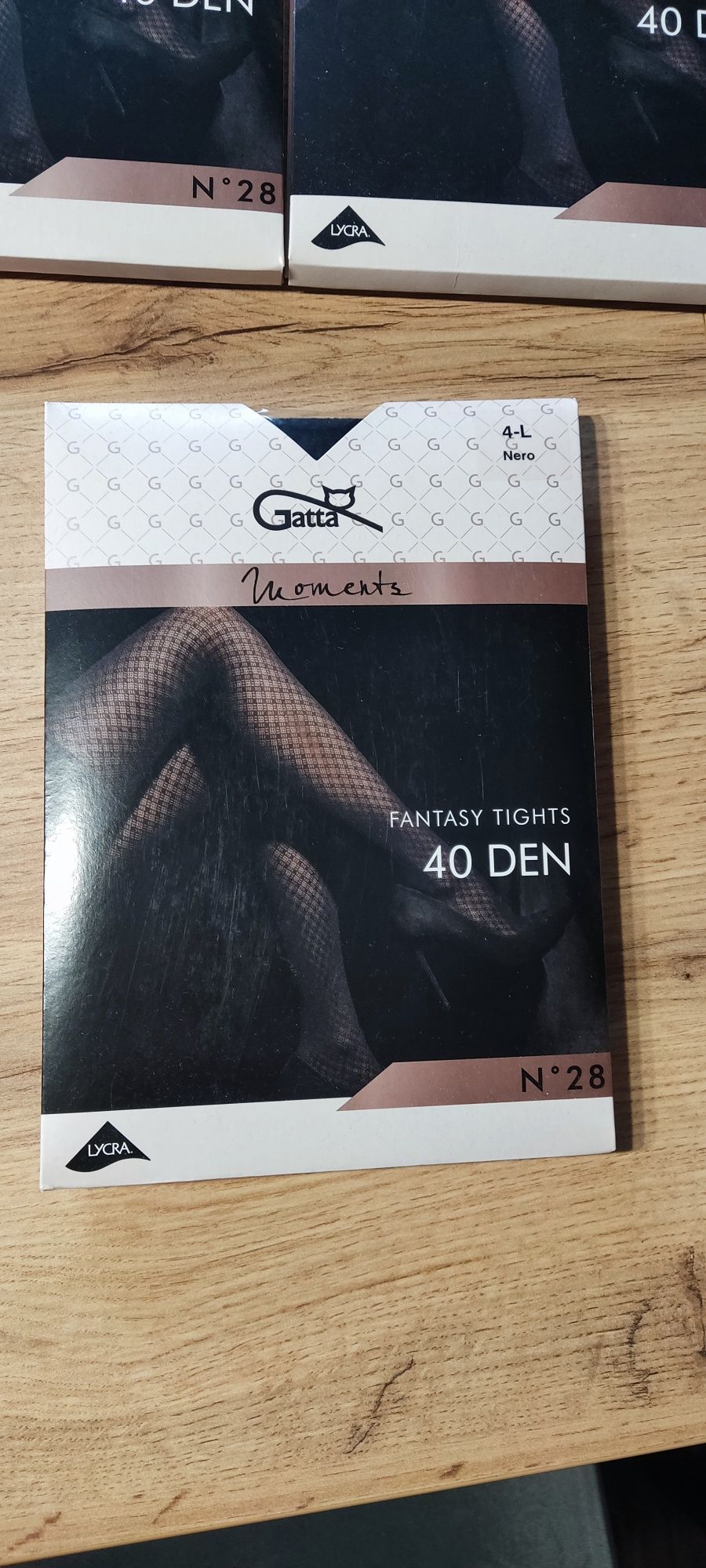 Rajstopy Gatta Moments Fantasy Tights 40 DEN 4/L X3 Nowe