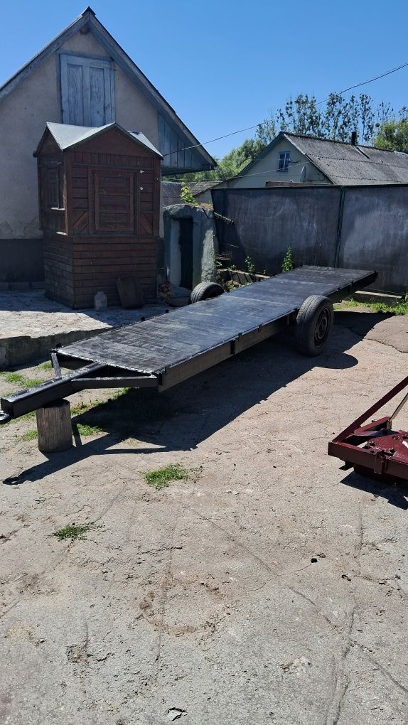 Садовий причіп під яблучні контейнери одноосний платформа лафет