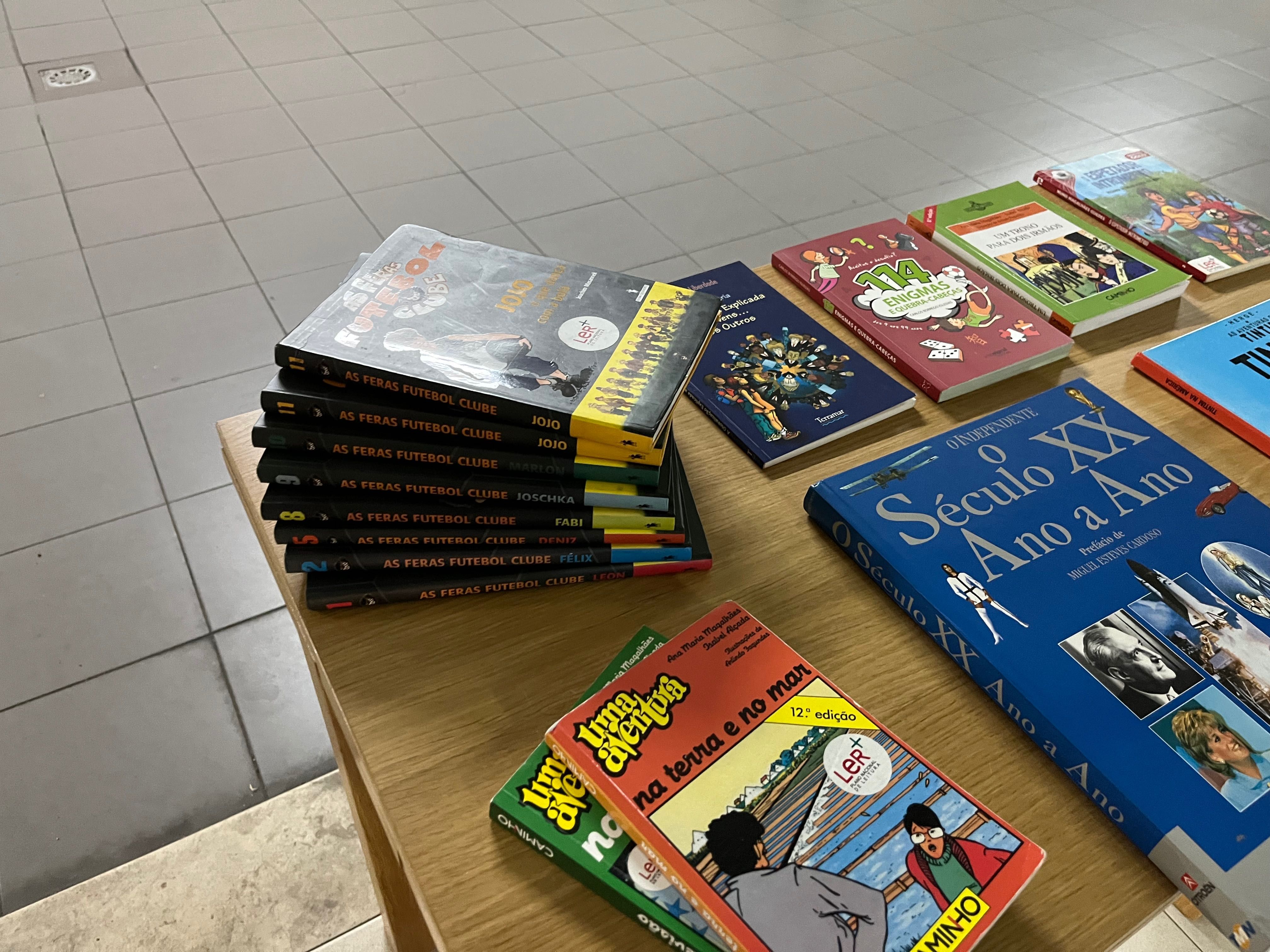 Vários livros criança