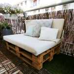 Fotel/sofa z palet na balkon, taras, loft