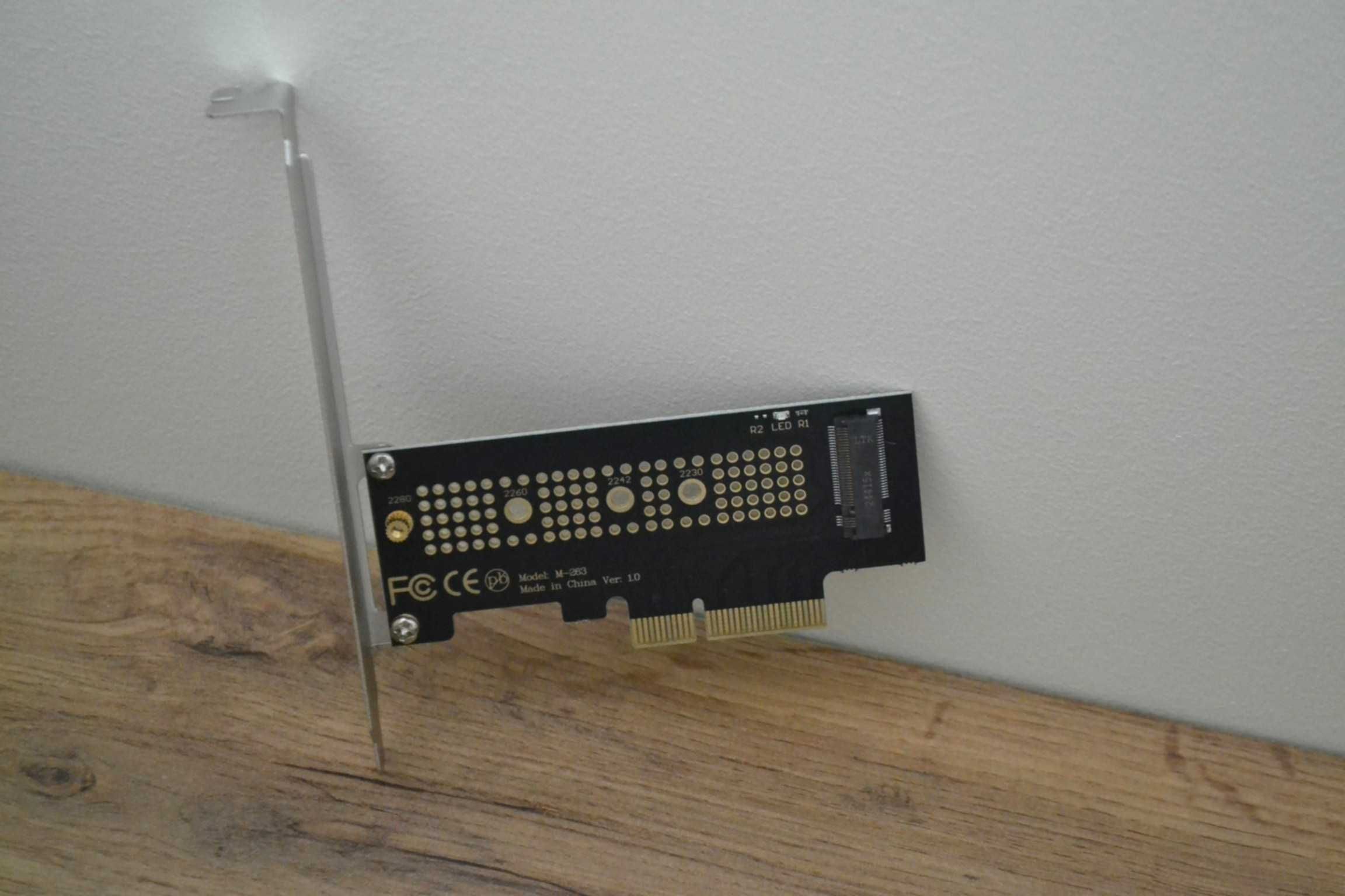 karta adapter przejściówka dla dysku SSD M.2 NVME na PCI Express 24h