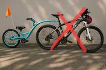 Atrelado bicicleta 4 a 8 anos
