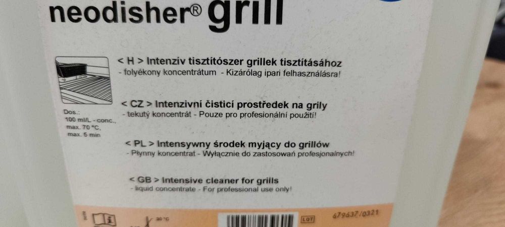 Koncentrat do czyszczenia przypaleń Dr. Weigert Neodisher Grill 10 lit