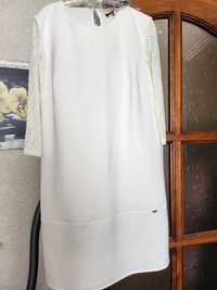 Сукня біла нова з мережевими рукавами
