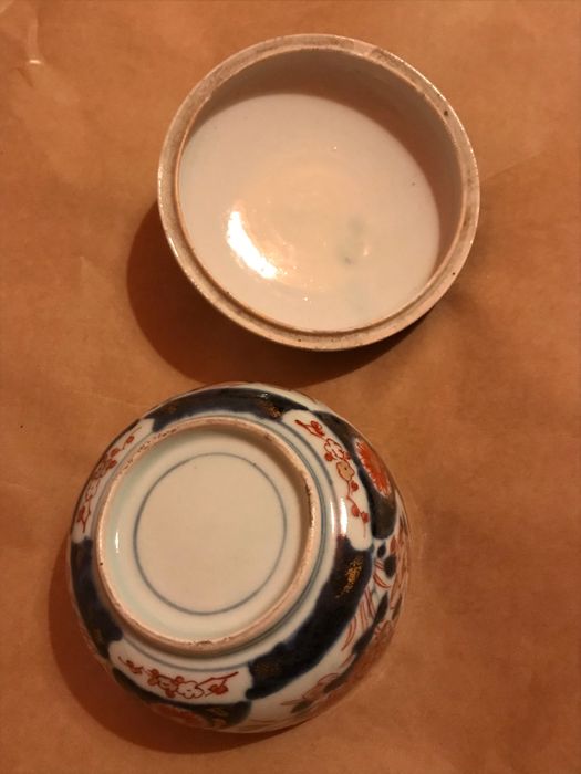 Caixa Antiga porcelana companhia das índias Imari