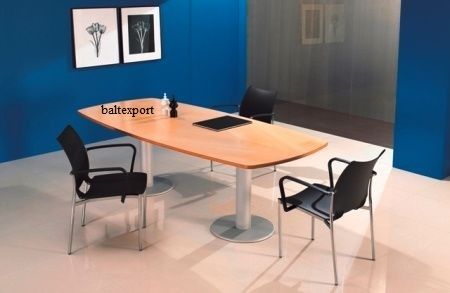 Secretária reta, Mesa de reunião, Mobiliário de escritório cores e med