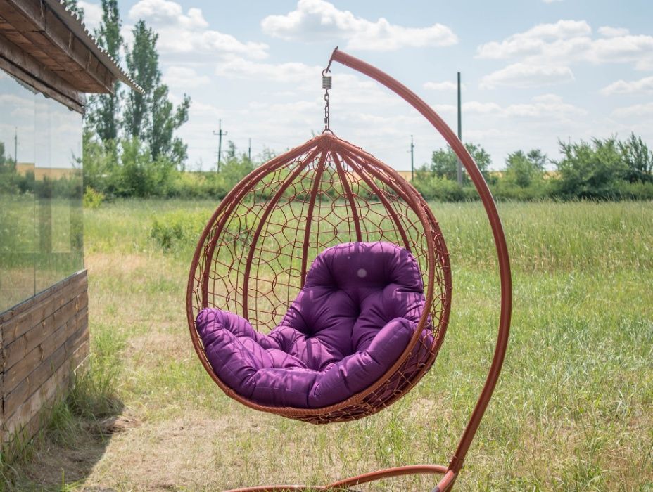 Акция! Гарантия. Подвесное кресло кокон из ротанга. Садовая качеля.