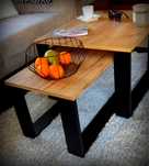 Stolik kawowy 2w1 stoliki kawowe komplet loftowy loft zestaw