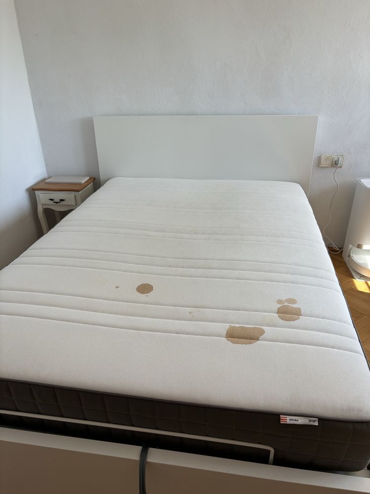 Łóżko IKEA MALM z pojemnikiem na pościel - 140x200, biały