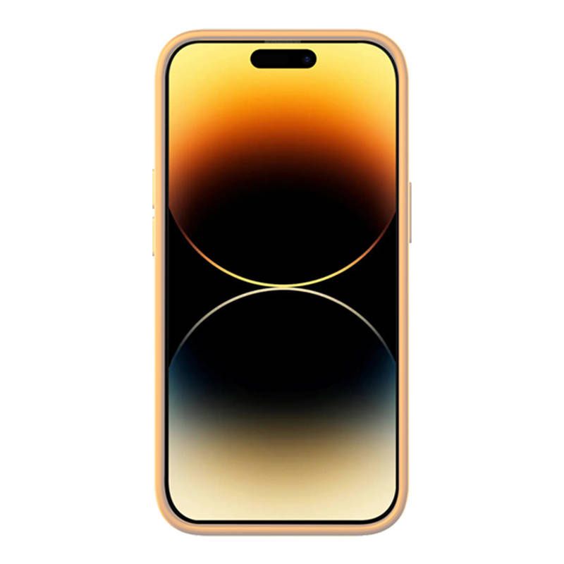 Etui + szkło do iPhone 14 Pro żółte Baseus Liquid Silica Case Zestaw