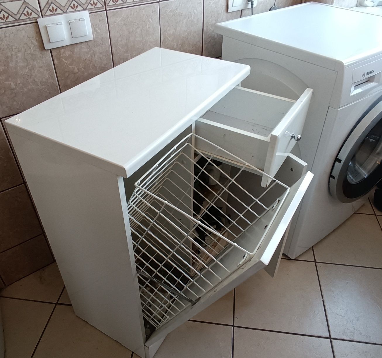 NOBBEL Szafka z koszem na pranie 35cm x 60 cm x 80 cn