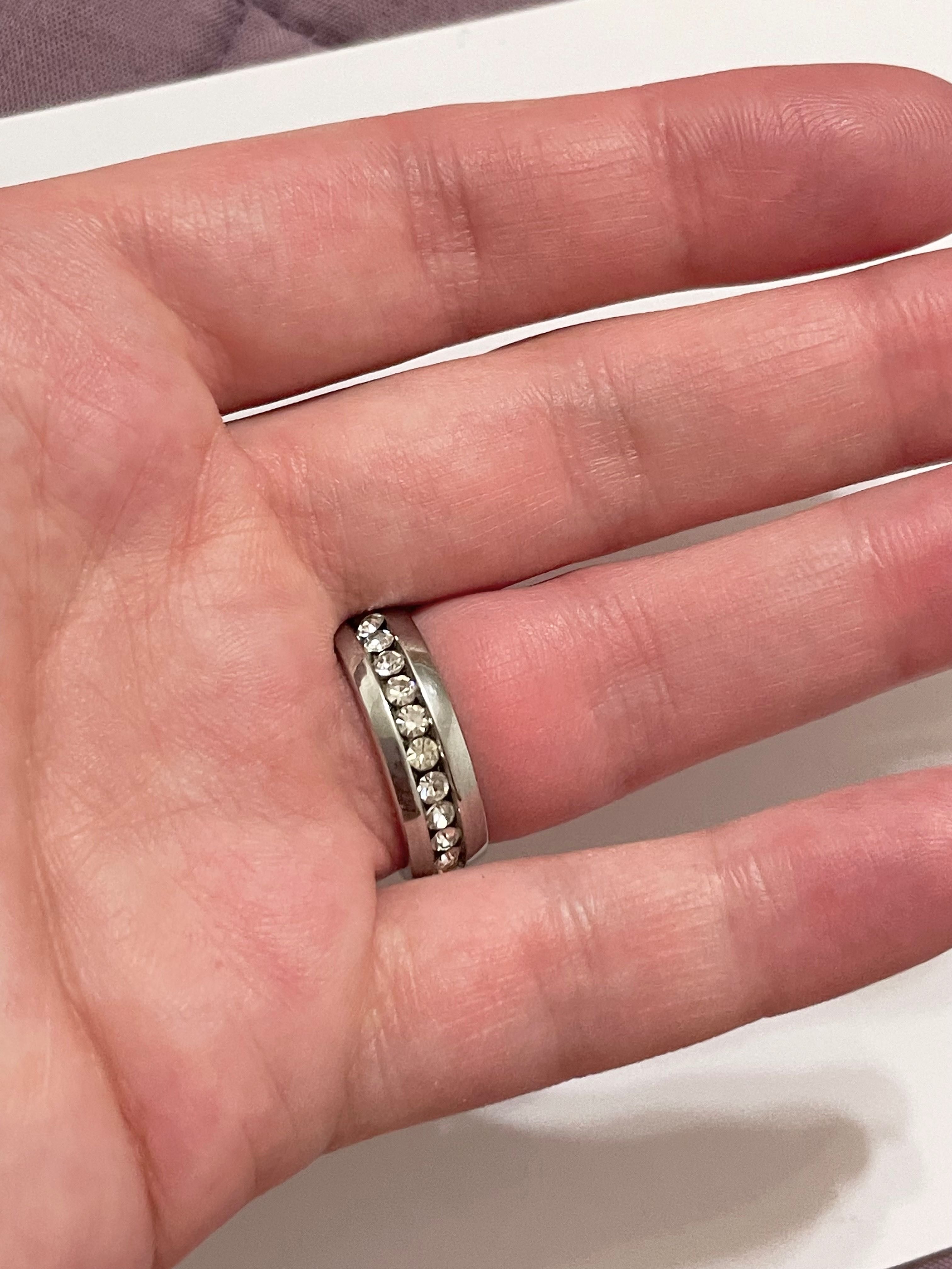 Каблучки розмір 16 15,5 15 біжутерія срібло біле золото каміння кольцо