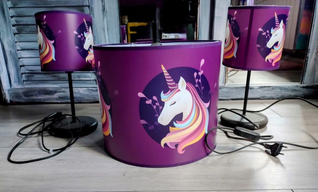 Zestaw lamp  EKO - Tęczowy jednorożec