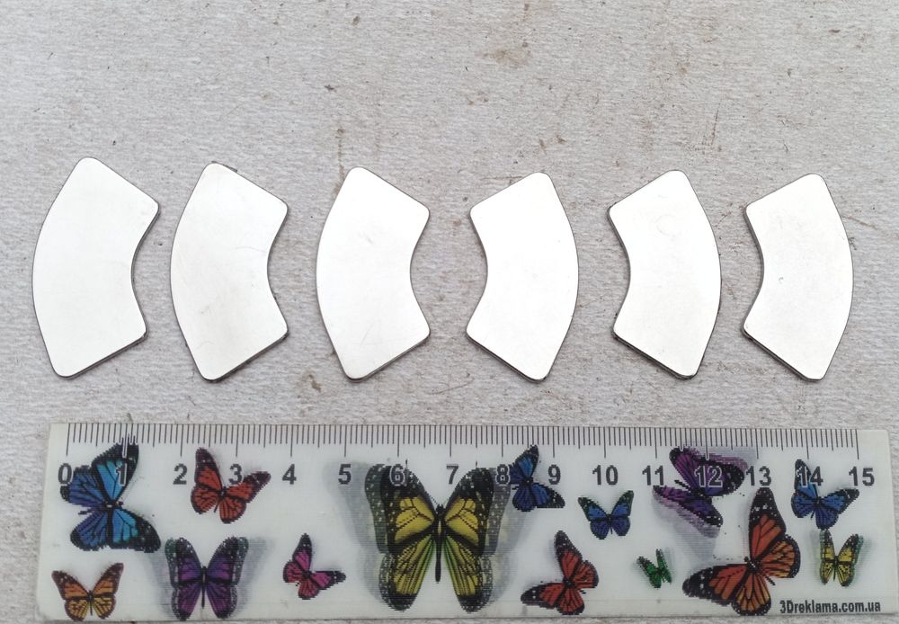 Лот 6 шт неодимовый магнит 43х19х1,6 мм.