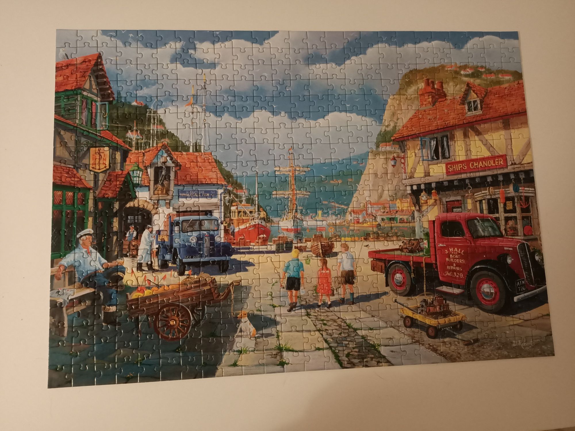 Puzzle Corner piece 500 Fishermans Village kompletne