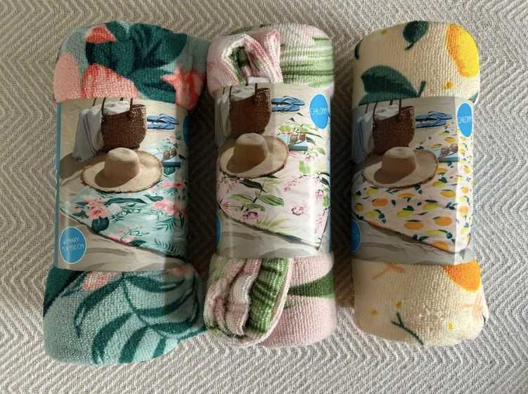 NOWE ręczniki plażowe - zestaw 3 sztuki - Summer 75x150 cm