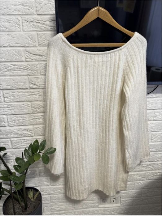 Плаття біле тепле h&m , s, M