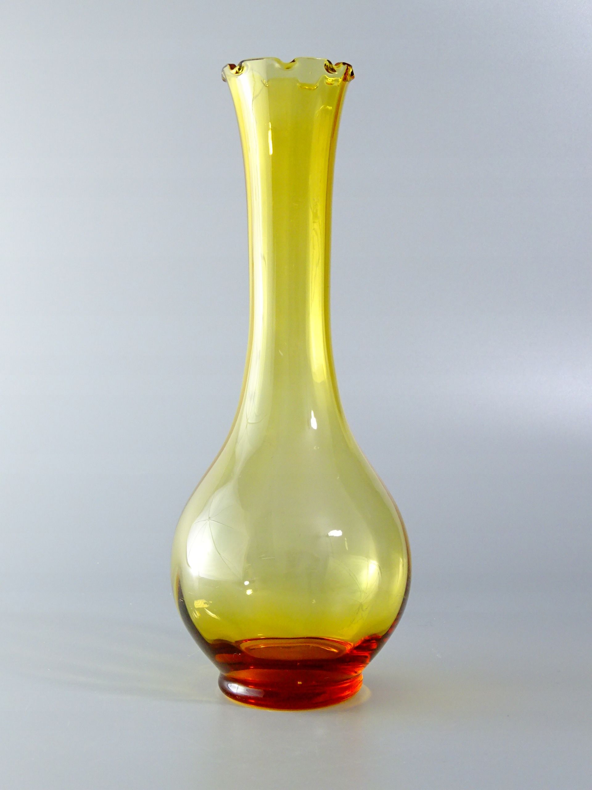 ręcznie wykonany artystyczny szklany miodowy wazon