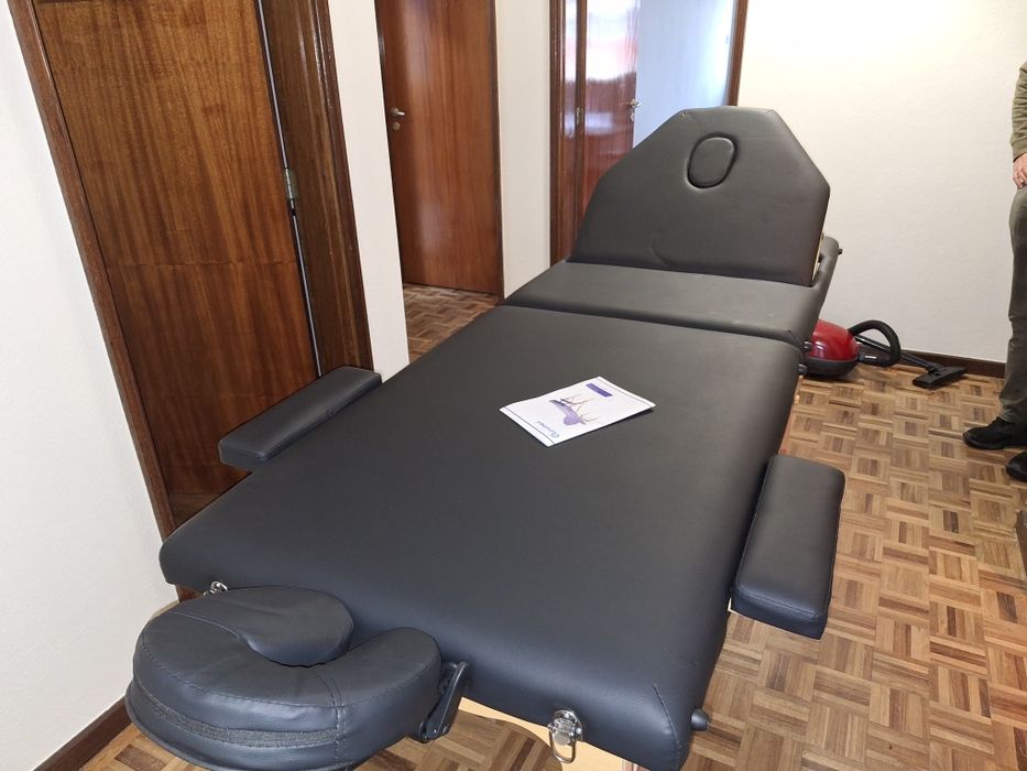 Marquesa portátil de madeira PRO 194 x 70 cm com encosto abatível