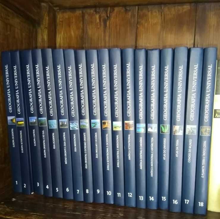 Enciclopédia Universal de Geografia – 18 volumes – Como Nova