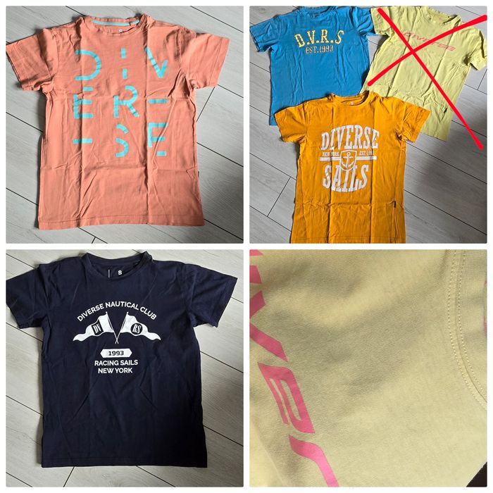 4x t shirt DIVERSE + 1 gratis rozmiar S