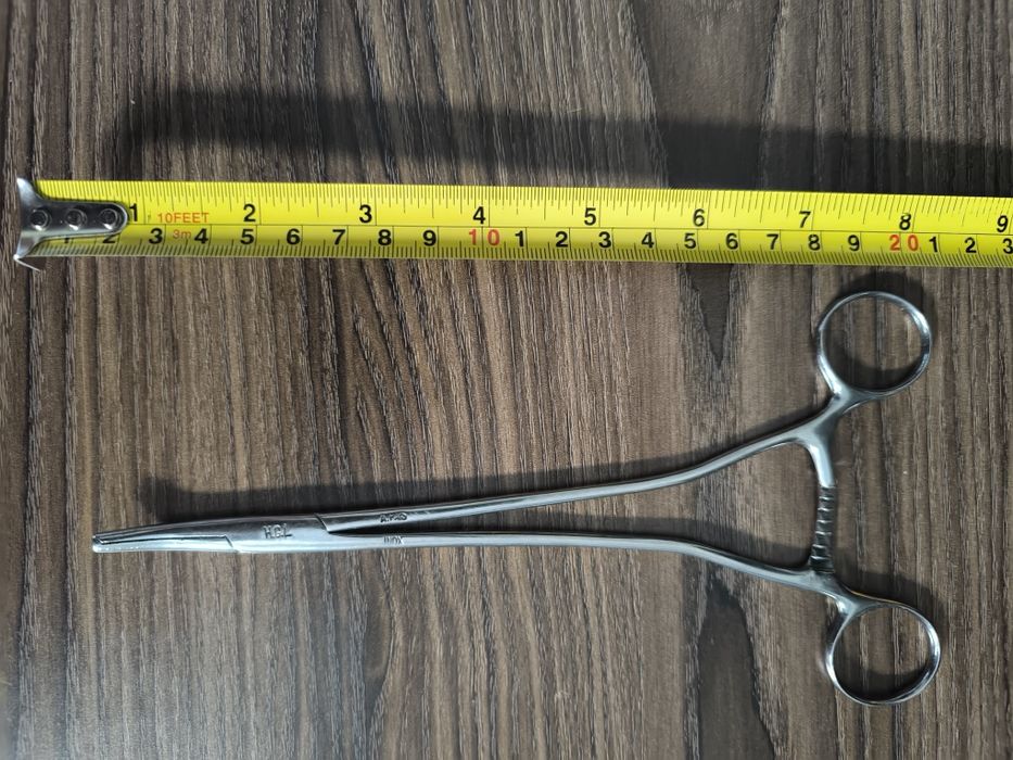 Conjunto de pinças/tesouras cirúrgicas vintage