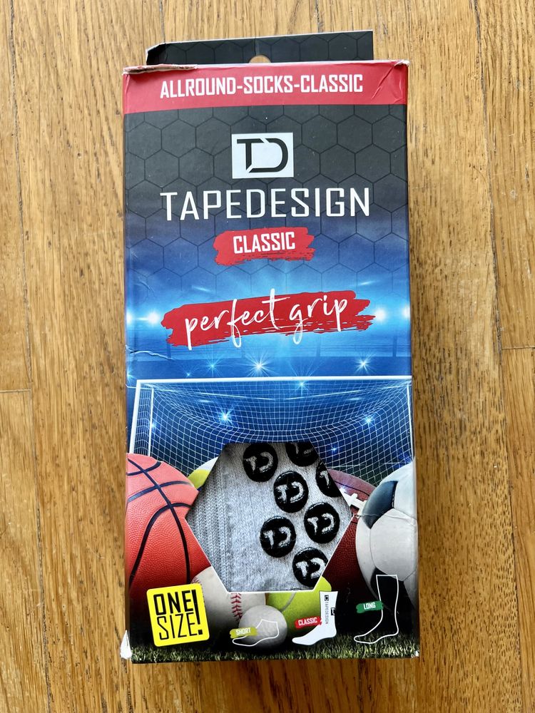 Носки тренировочные TapeDesign Classic Grip lightgrey