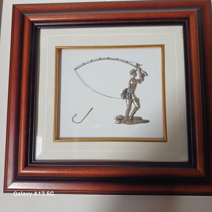 Quadro de prata pescador