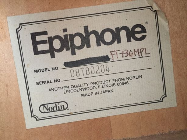 Epiphone (Made in Japan) 1978 год
