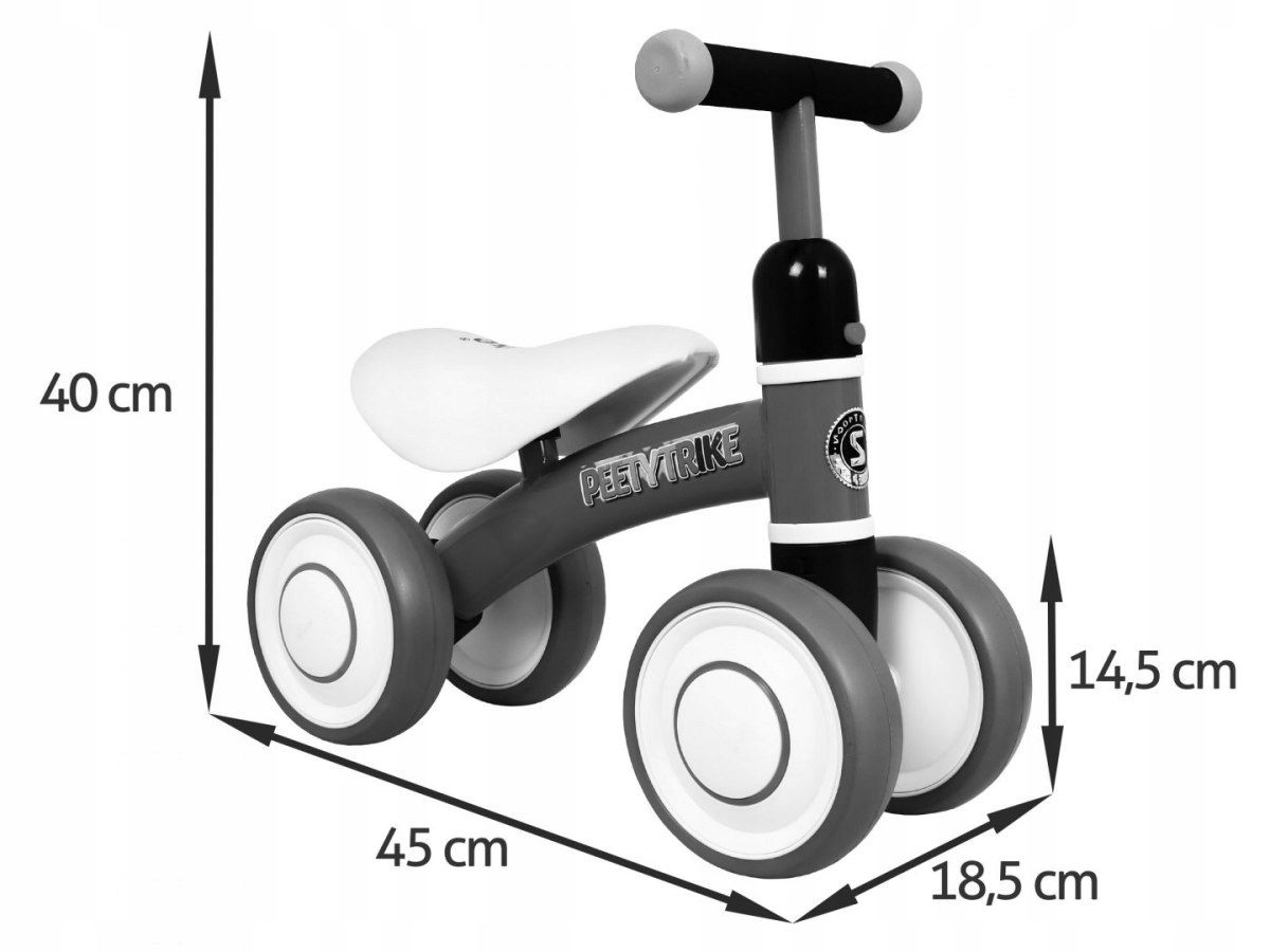 Rowerek Biegowy Sportrike Pettytrike Z7 Różowy Zsp.z7.Roz