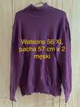 Watsons 56 XL sweter golf bordowy męski miękki Vintage burgundowy