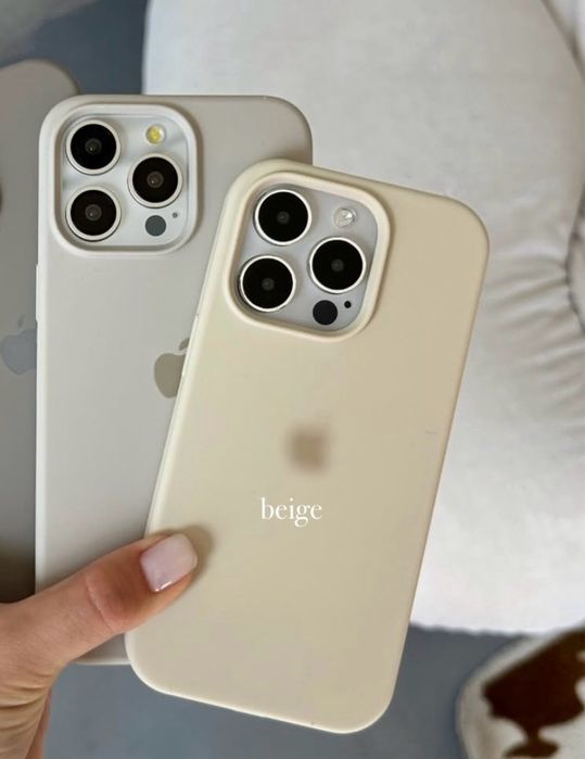 Чохол силіконовий на iphone 13 pro max бежевий beige