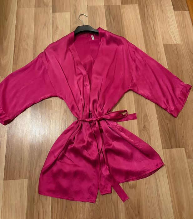 Szlafrok jedwabny różowy Intimissimi S/M
