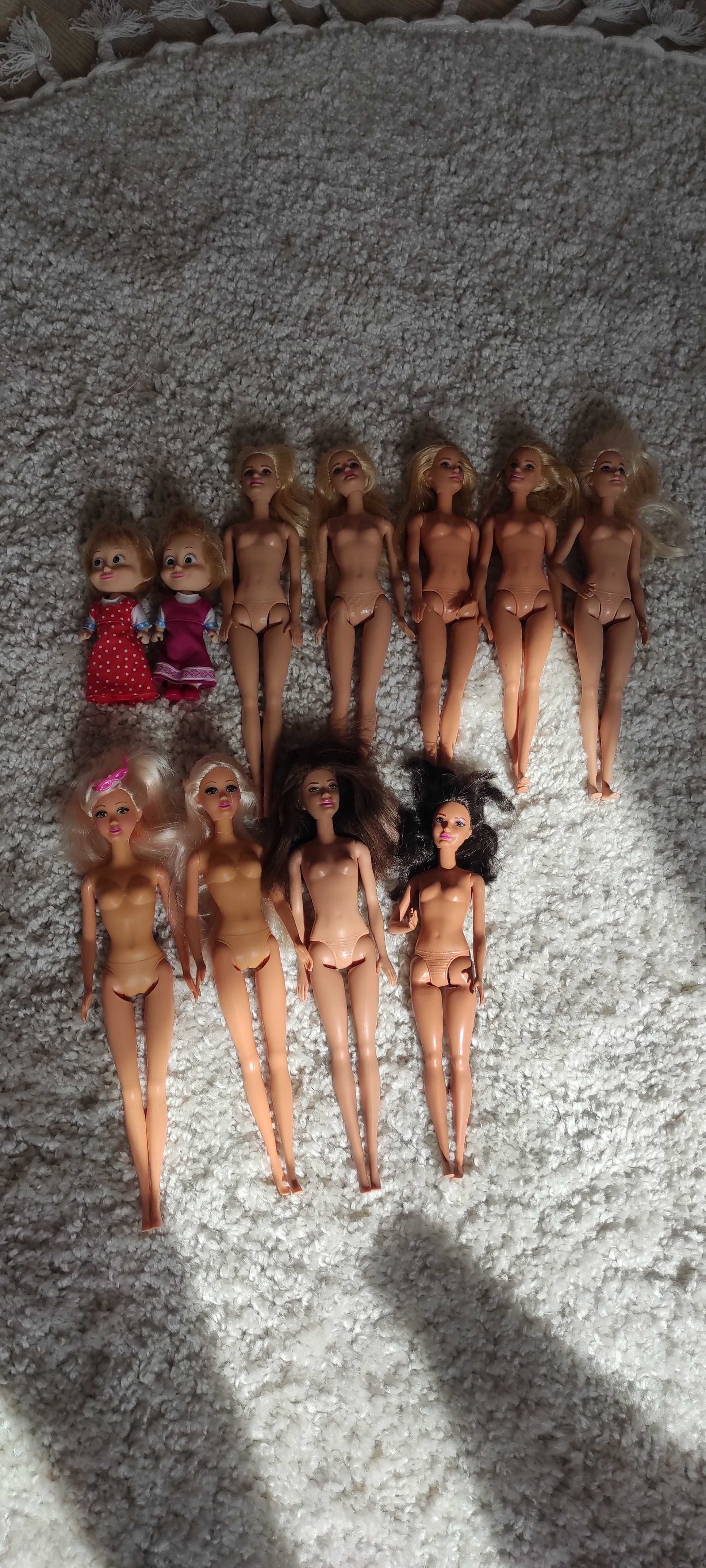 Lalki barbie (9 barbie + 2 mniejsze lalki), stan idealny