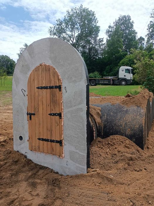 piwnica betonowa 350/300 półokrągła ziemianka betonowa transport B30W8