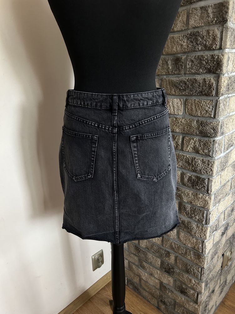 Grafitowa jeansowa spódnica mini rozmiar M/38 H&M