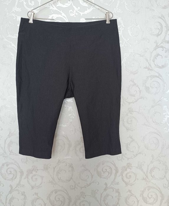 р 20 / євро 48 / 54-56 чорні шорти капрі бриджі стрейчеві великі батал