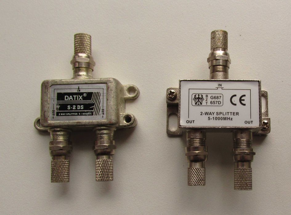 Разветвители, наконечники, соединители  для коаксиального тв кабеля