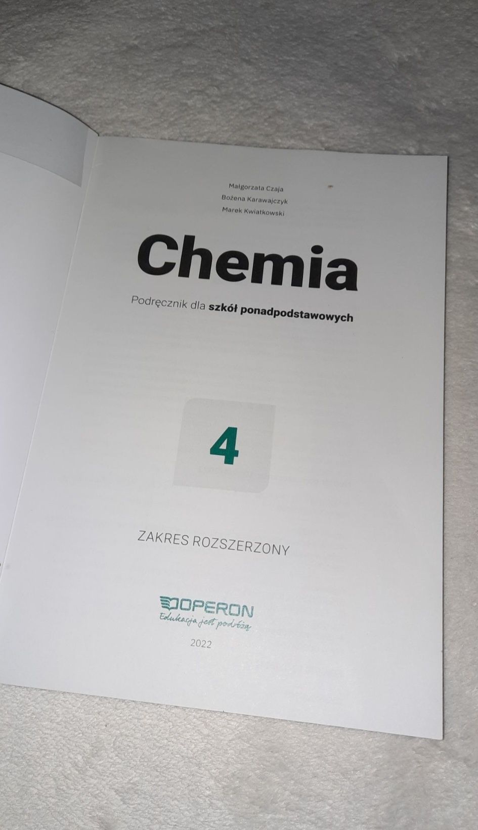 Chemia 4 zakres rozszerzony