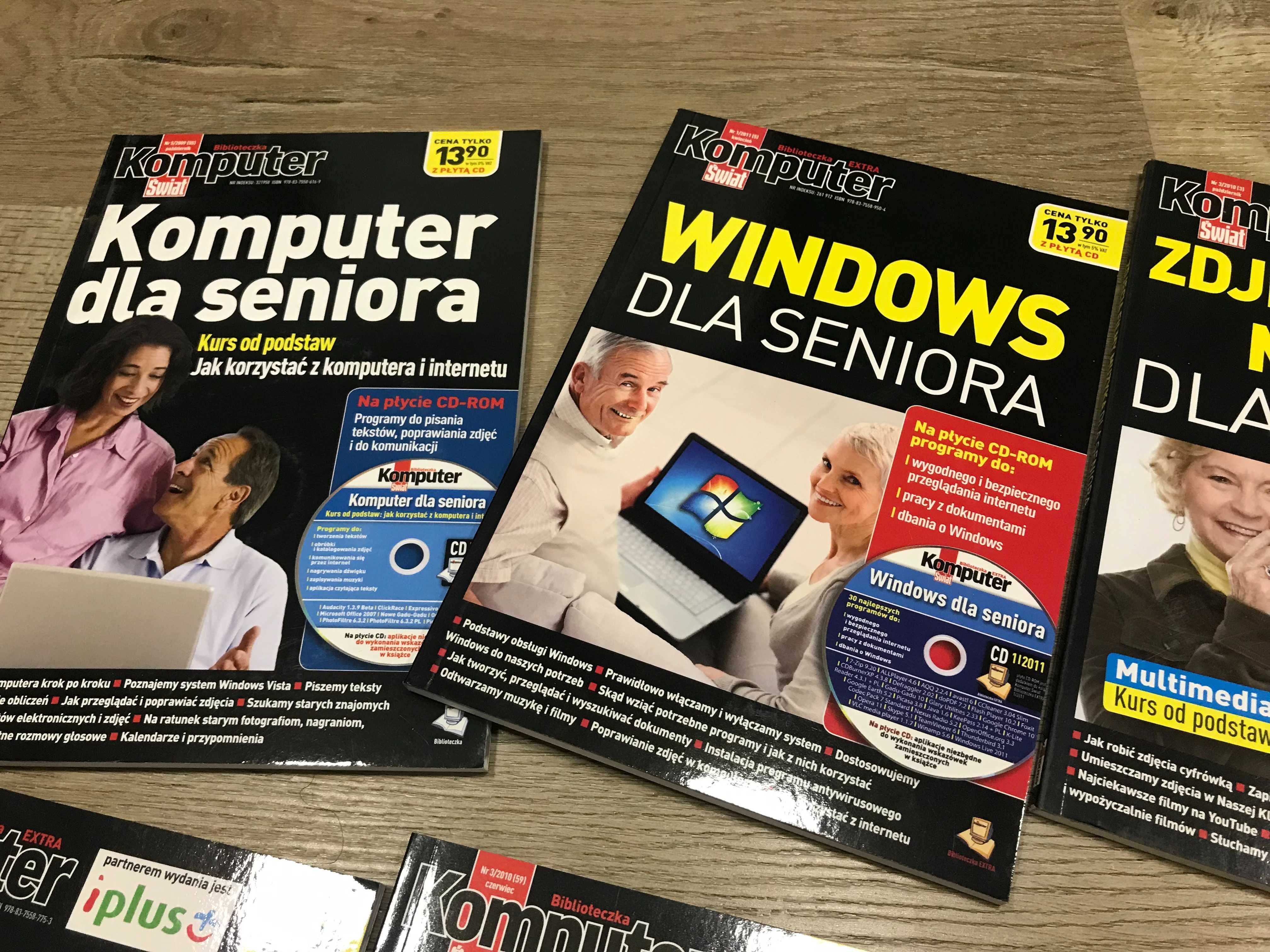 Zestaw do nauki obsługi komputera dla seniora z CD, wartości 120zł