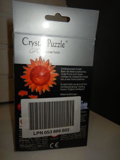 nowe Crystal Puzzle 3D w kształcie Słońca