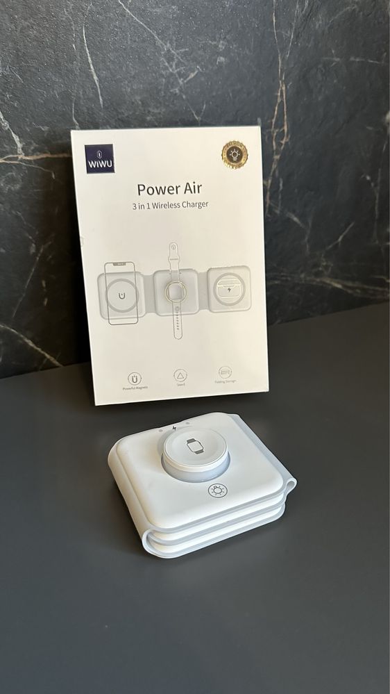 Бездротова Зарядка WIWU M6 Power Air 3in1 Series (White)