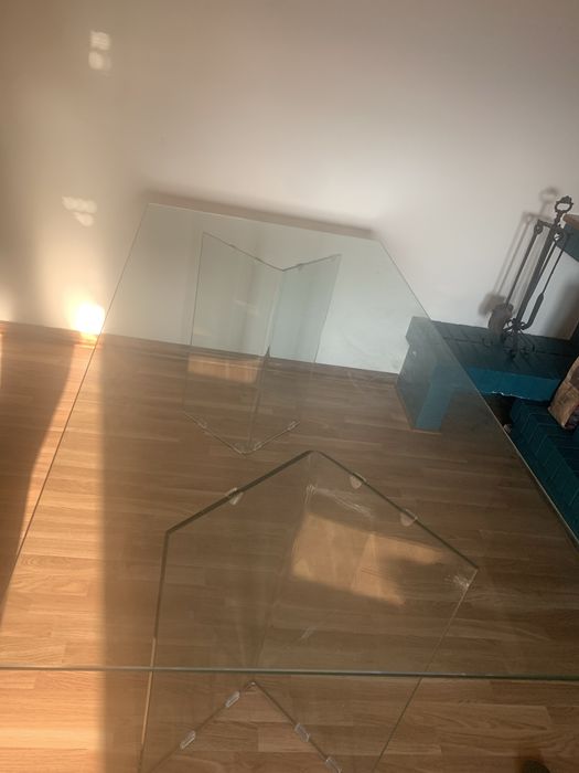 Mesa de vidro 6 lugares. Tamanho :1,84x92 cm